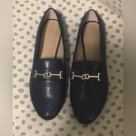 Talbots Shoes - Talbots Indigo Blue Loafers with Silver bit buckle size 11